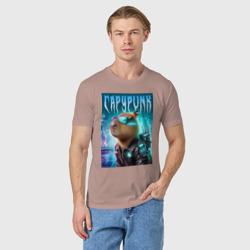 Мужская футболка хлопок Capypunk - fantasy ai art - фото 2