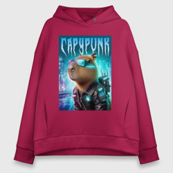 Capypunk - fantasy ai art – Женское худи Oversize хлопок с принтом купить со скидкой в -20%
