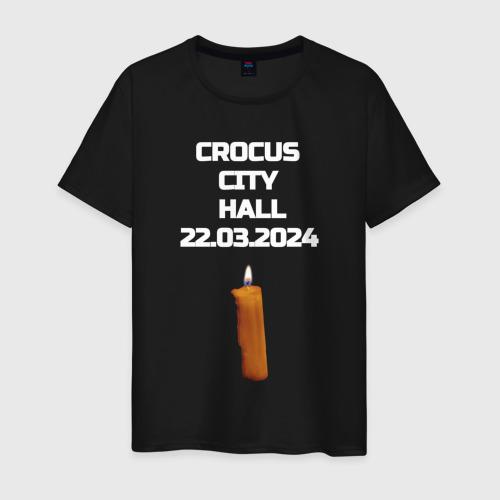 Мужская футболка хлопок Crocus City Hall, цвет черный