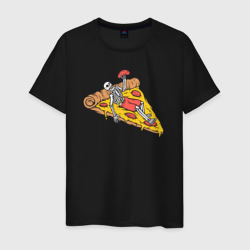 Скелет пиццеед – Мужская футболка хлопок с принтом купить со скидкой в -20%