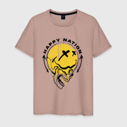 Рappy nation happy nation – Мужская футболка хлопок с принтом купить со скидкой в -20%