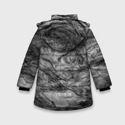 Куртка с принтом Текстура древесины для любого человека, вид сзади №1. Цвет основы: черный