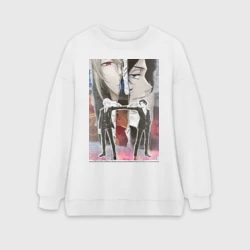 Женский свитшот oversize без начеса хлопок Патриотизм Мориарти