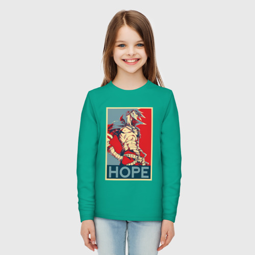 Детский лонгслив хлопок Камина Гуррен Дан - hope, цвет зеленый - фото 5