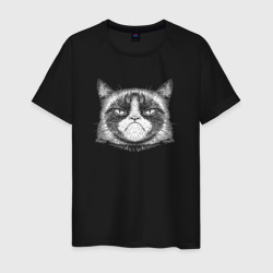Мем Grumpy cat – Мужская футболка хлопок с принтом купить со скидкой в -20%