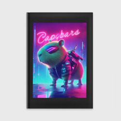 Ежедневник Cool capybara - cyberpunk ai art