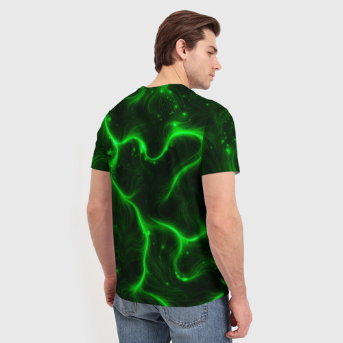 Мужская футболка 3D Светящиеся волосяной узор, цвет 3D печать - фото 4