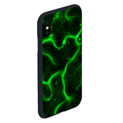 Чехол для iPhone XS Max матовый Светящиеся волосяной узор - фото 2