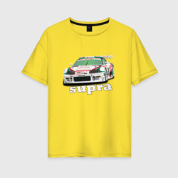 Женская футболка хлопок Oversize Toyota Supra Castrol 36