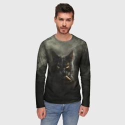 Мужской лонгслив 3D Кот - Бегемот - фото 2