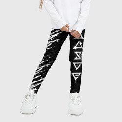 Детские леггинсы 3D Ведьмачьи знаки с подтеками - фото 2