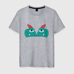 Две глазастые ящерицы – Мужская футболка хлопок с принтом купить со скидкой в -20%