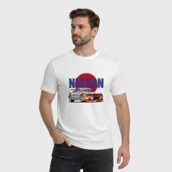 Мужская футболка хлопок Nissan Skyline GTR 32 - фото 2