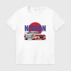 Мужская футболка хлопок Nissan Skyline GTR 32