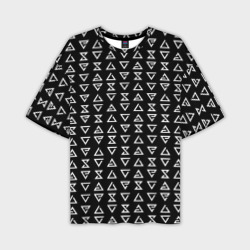 Ведьмачьи знаки паттерн – Мужская футболка oversize 3D с принтом купить со скидкой в -50%