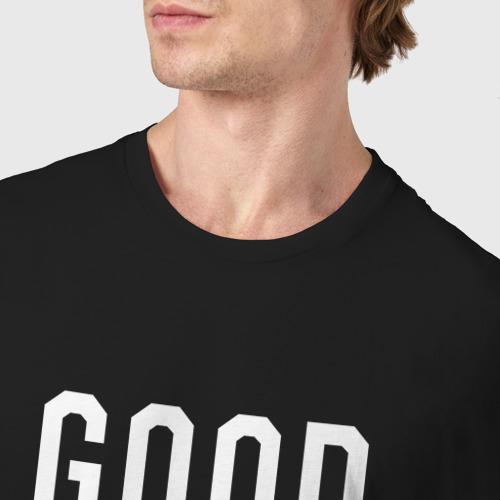 Мужская футболка хлопок Хороший плохой иллюзия, цвет черный - фото 6