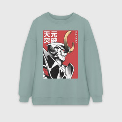 Женский свитшот oversize без начеса хлопок Гуррен-Лаганн пронзающий небеса