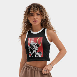 Женская укороченная майка-топ хлопок Гуррен-Лаганн пронзающий небеса - фото 2