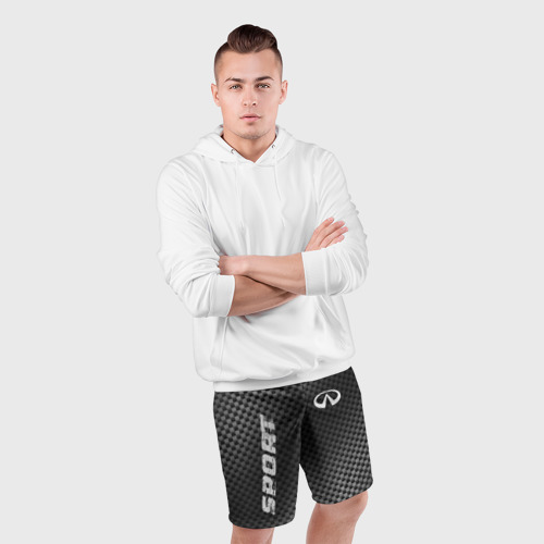 Мужские шорты спортивные Infiniti sport carbon, цвет 3D печать - фото 5