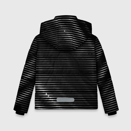 Зимняя куртка для мальчиков 3D с принтом Fiat sport metal, вид сзади #1