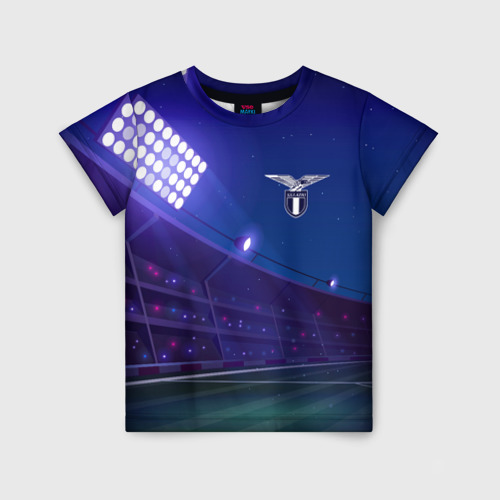 Детская футболка 3D Lazio ночное поле, цвет 3D печать