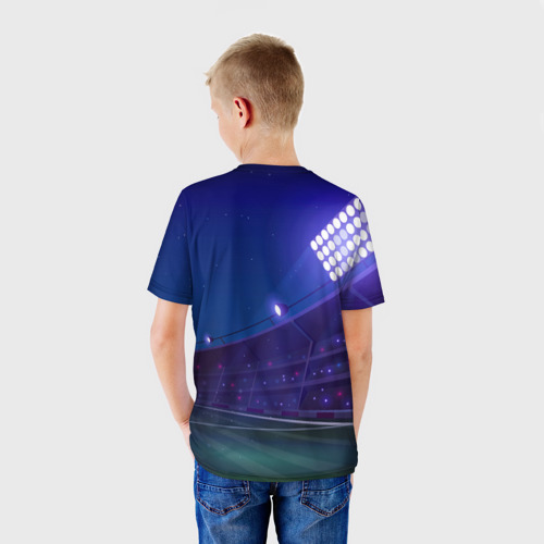 Детская футболка 3D Lazio ночное поле, цвет 3D печать - фото 4
