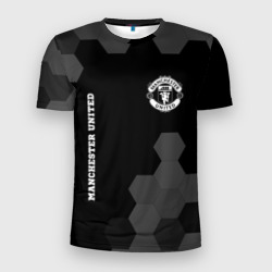 Мужская футболка 3D Slim Manchester United sport на темном фоне вертикально