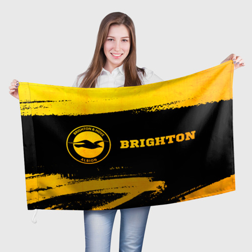 Флаг 3D Brighton - gold gradient по-горизонтали