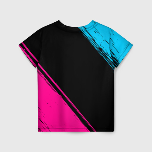 Детская футболка 3D Leicester City - neon gradient вертикально, цвет 3D печать - фото 2