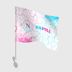 Флаг для автомобиля Napoli neon gradient style по-горизонтали