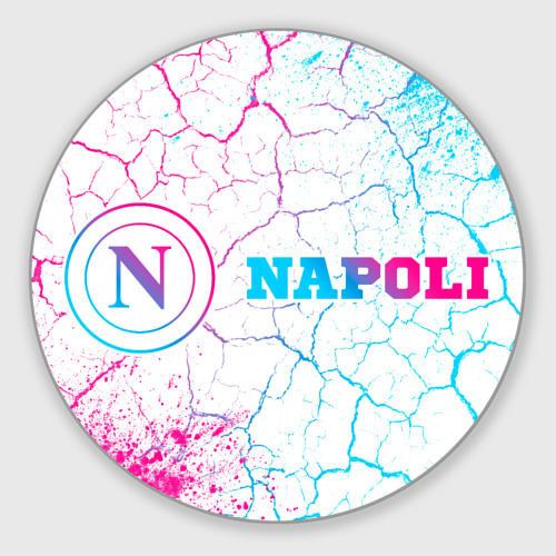 Круглый коврик для мышки Napoli neon gradient style по-горизонтали