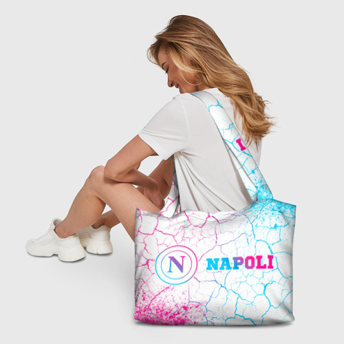 Пляжная сумка 3D Napoli neon gradient style по-горизонтали - фото 6
