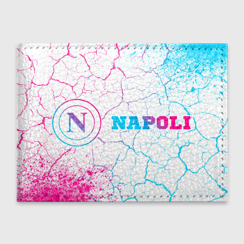 Обложка для студенческого билета Napoli neon gradient style по-горизонтали