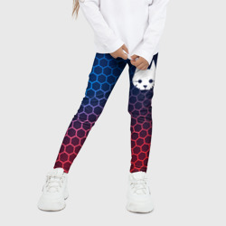 Детские леггинсы 3D Stray неоновые соты - фото 2