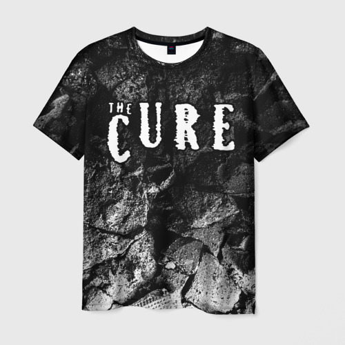 Мужская футболка с принтом The Cure black graphite, вид спереди №1