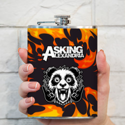 Фляга Asking Alexandria рок панда и огонь - фото 2