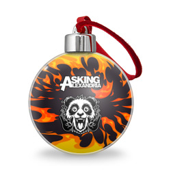 Ёлочный шар Asking Alexandria рок панда и огонь