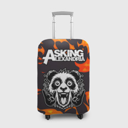 Чехол для чемодана 3D Asking Alexandria рок панда и огонь