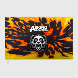 Флаг 3D Asking Alexandria рок панда и огонь