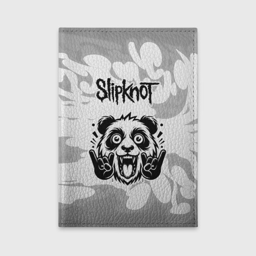 Обложка для автодокументов Slipknot рок панда на светлом фоне