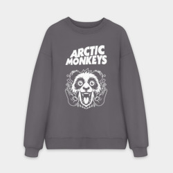 Мужской свитшот oversize без начеса хлопок Arctic Monkeys rock panda