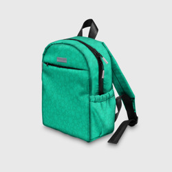 Рюкзак с принтом Паттерн звездочки для ребенка, вид на модели спереди №3. Цвет основы: белый