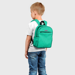 Рюкзак с принтом Паттерн звездочки для ребенка, вид на модели спереди №2. Цвет основы: белый