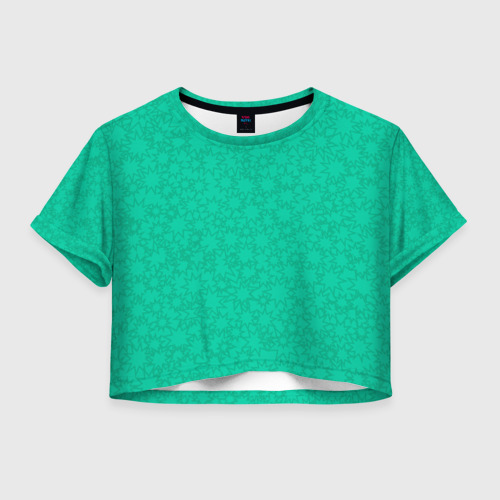 Женская футболка Crop-top с принтом Паттерн звездочки, вид спереди №1
