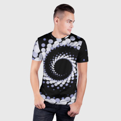 Мужская футболка 3D Slim Спираль из окружностей - фото 2
