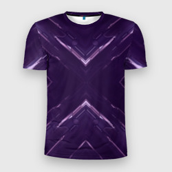 Мужская футболка 3D Slim Космические треугольники икс