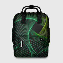 Сетка скрученных линий – Женский рюкзак 3D с принтом купить