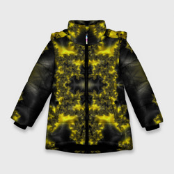 Геометрические фракталы – Зимняя куртка для девочек 3D с принтом купить