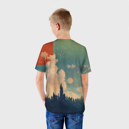 Детская футболка 3D Ретро фотография спаниеля , цвет 3D печать - фото 4