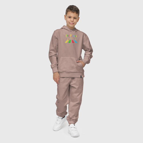 Детский костюм с толстовкой хлопок с принтом The pixels, фото на моделе #1